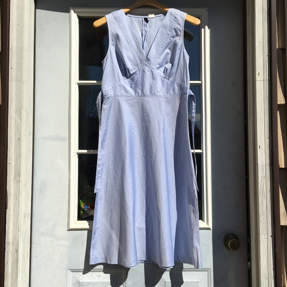 J. Crew Factory Light Blue Shirt Dress 6